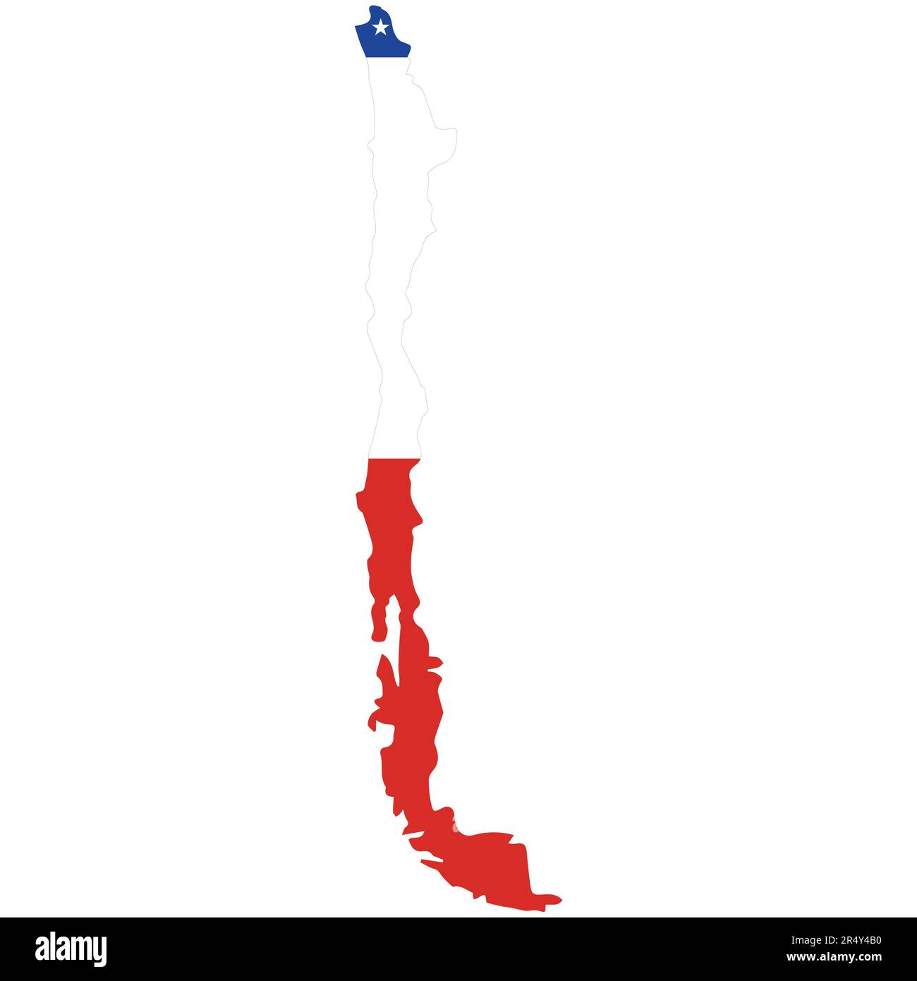 Detaillierte Darstellung des Begriffs „Vektor“ auf Karte und Flagge der Republik Chile. Stock Vektor