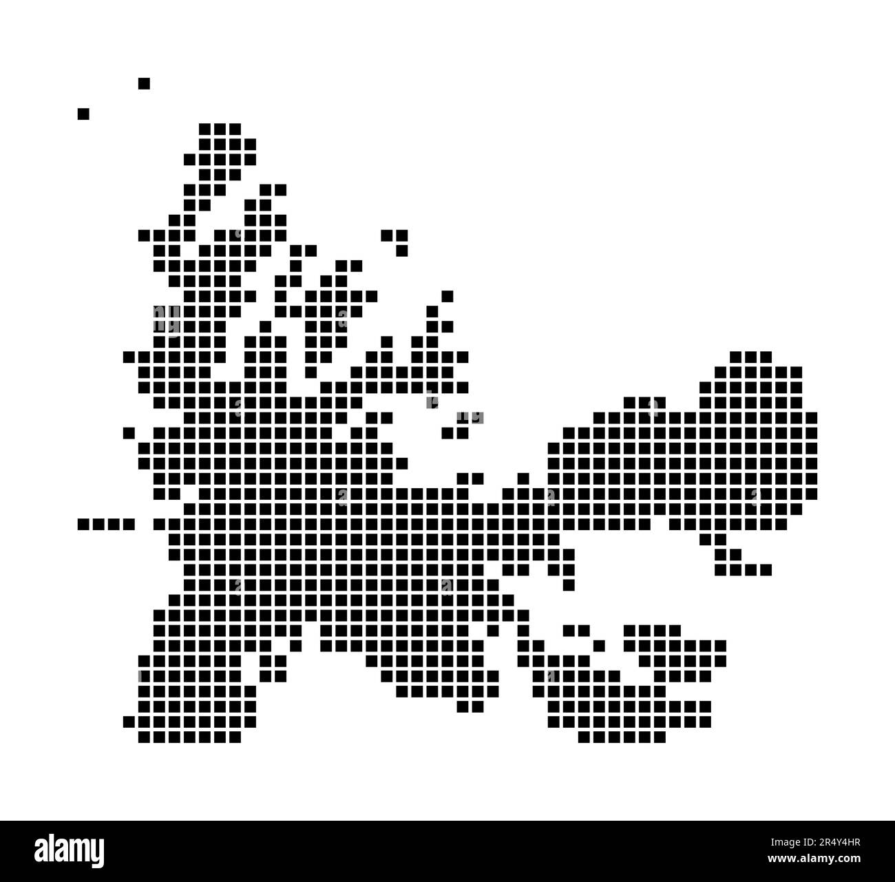 TAAF-MAP. Karte von TAAF im gepunkteten Stil. Ländergrenzen mit Rechtecken für Ihr Design. Vektordarstellung. Stock Vektor