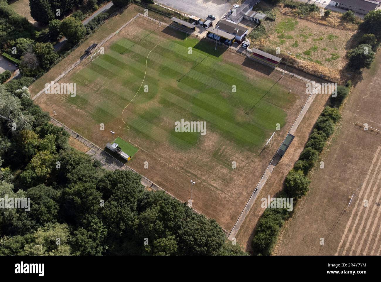 Der Hive, Heimstadion des Basildon United FC, aus der Vogelperspektive. Stockfoto