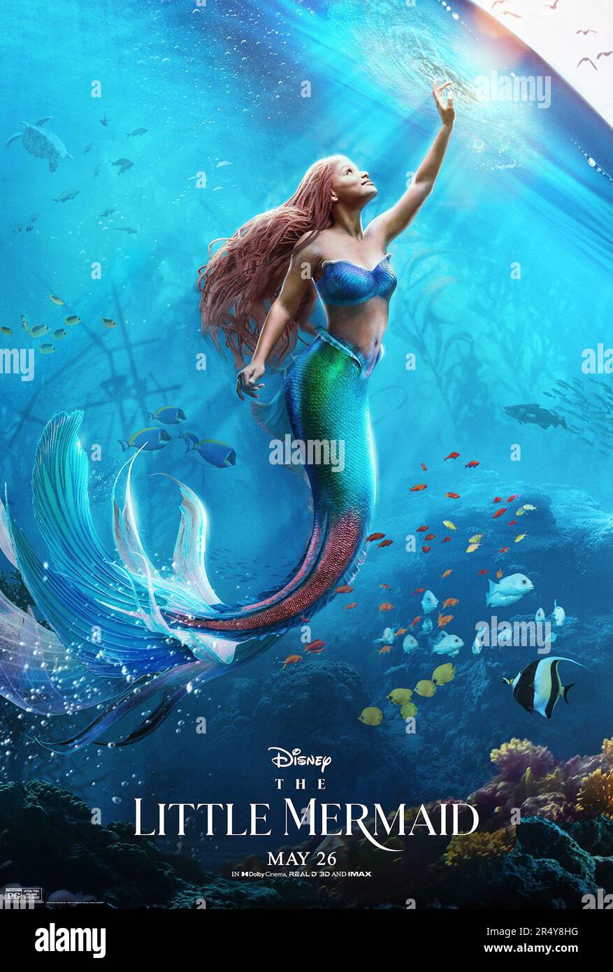 DIE KLEINE MEERJUNGFRAU, US-Charakterposter, Halle Bailey als Arielle, 2023. © Walt Disney Studios Motion Pictures / Everett Collection Stockfoto