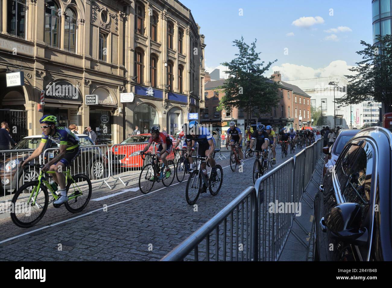 British Cycling Grand Prix, Sheffield City Centre Radrennen England UK, Sportveranstaltung Stockfoto