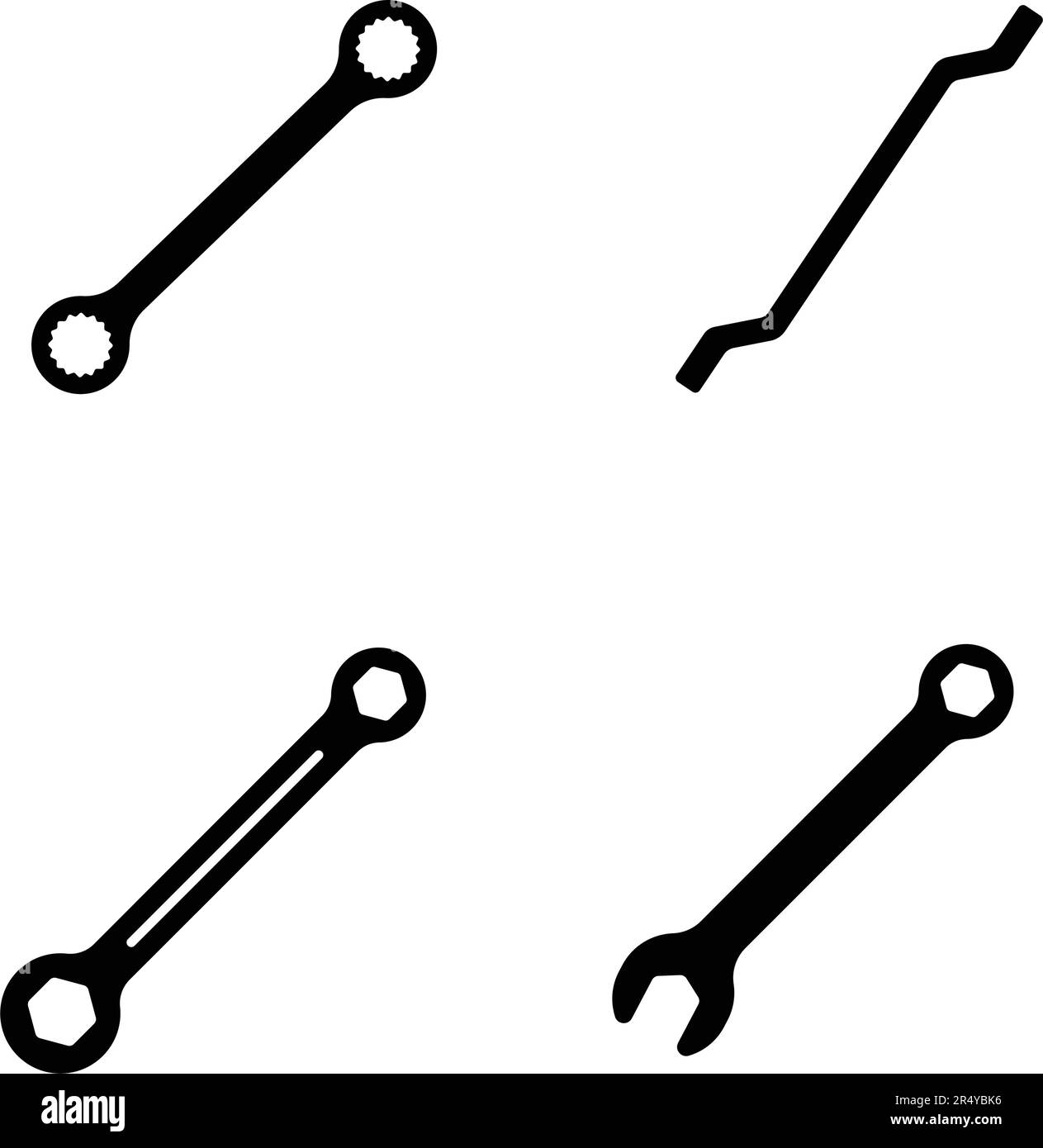 Ringschlüssel-Symbol Vektordesign Stock Vektor