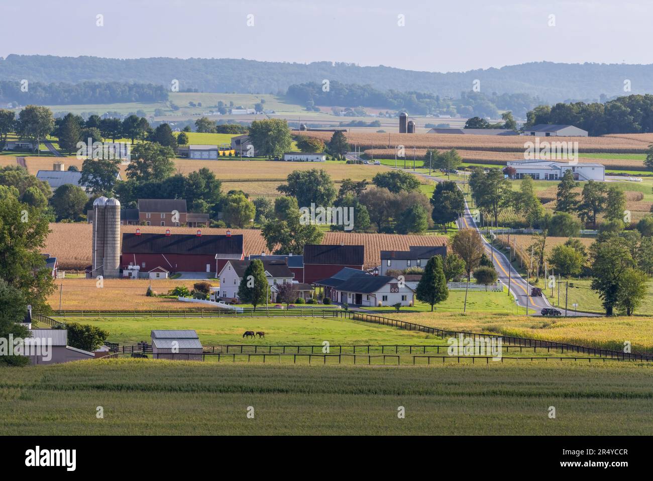 Amish Farmen im Pennsylvania Dutch Country, Lancaster County, Pennsylvania Stockfoto