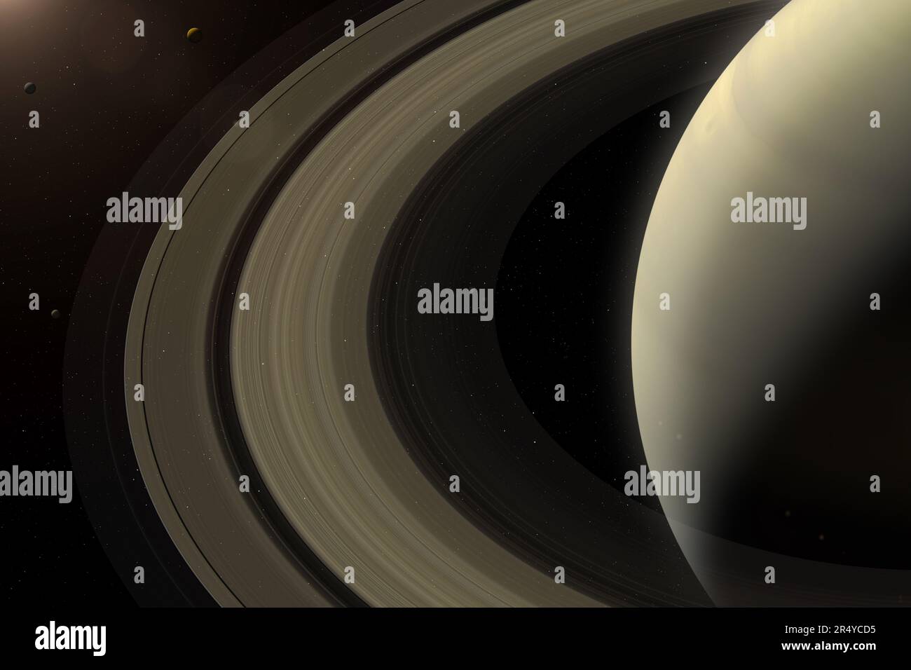 Saturn und seine Ringe im Weltall. Saturn - Gas-Riesen-Planet. Saturn ist der sechste Planet der Sonne. Von der NASA bereitgestellte Elemente. Stockfoto Saturn und seine Ringe im Weltall. Saturn - Gas-Riesen-Planet. Saturn ist der sechste Planet der Sonne. Von der NASA bereitgestellte Elemente. Stockfoto