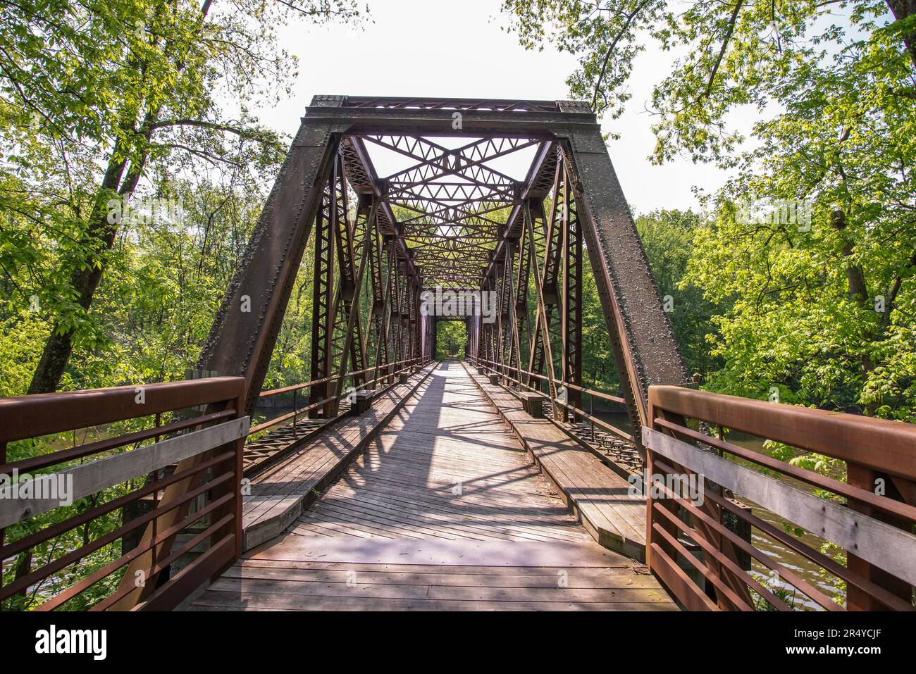 Blick auf die Springtown-Brücke Stockfoto