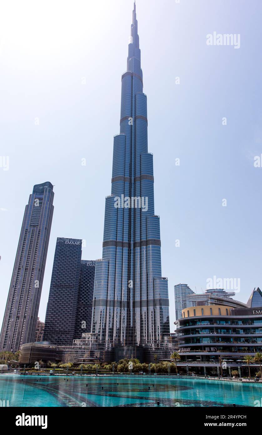 Burj Kalifa-Gebäude Dubai, Vereinigte Arabische Emirate Stockfoto