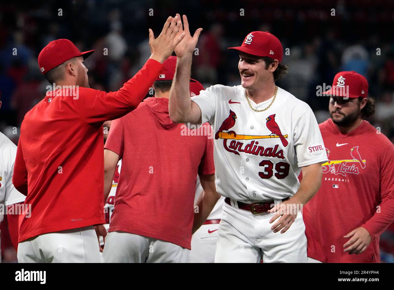 St. Louis Cardinals starting pitcher Miles Mikolas (39) is