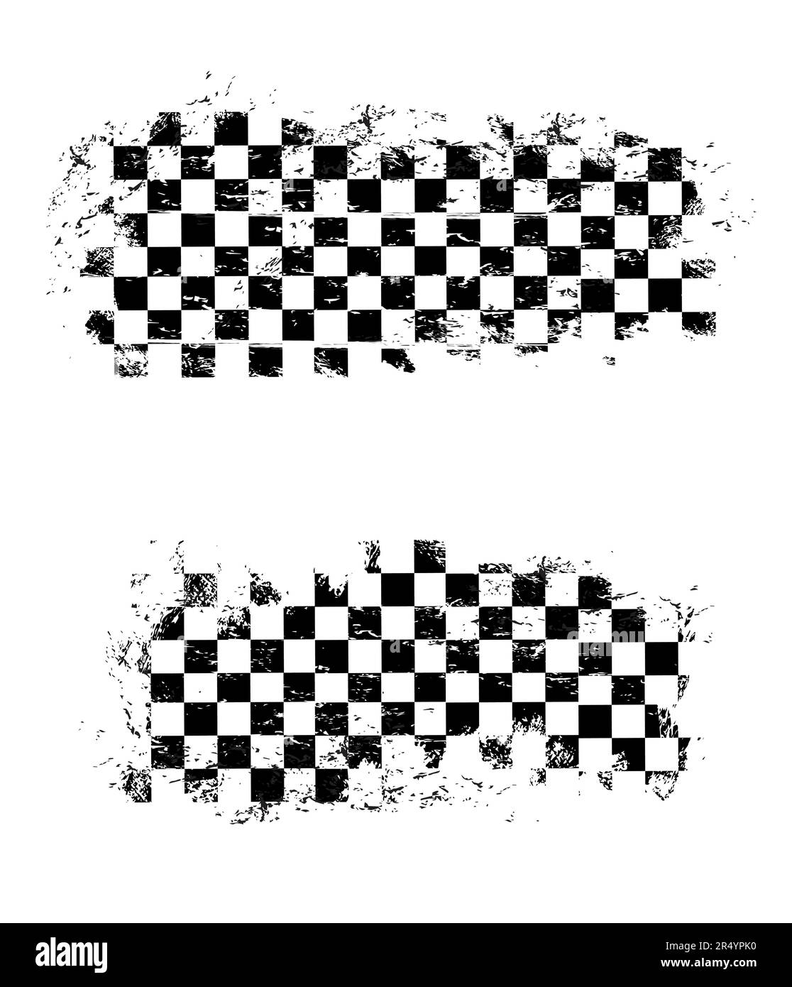 Grunge Race Flag, Autos Rallye Sport- oder Motocross- und Kart-Rennsport-Vektorhintergrund. Karierter Flaggen-Grunge-Druck für Drag-Races oder Fahrradmotoren Sport-Start-, Start- oder Finish-Banner-Flagge der Meisterschaft Stock Vektor