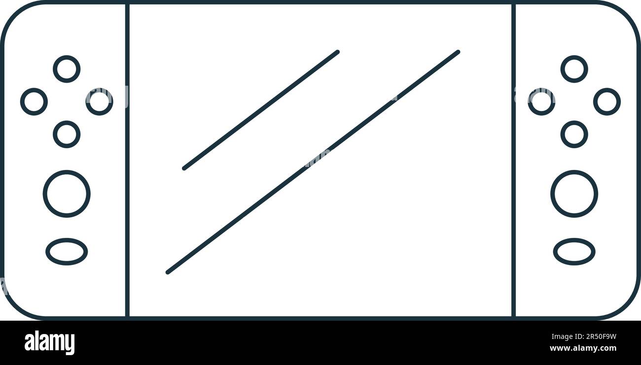 Symbol für die Spielkonsole. Einfarbiges einfaches Schild aus der Unterhaltungskollektion. Spielkonsolensymbol für Logo, Vorlagen, Webdesign und Infografiken. Stock Vektor