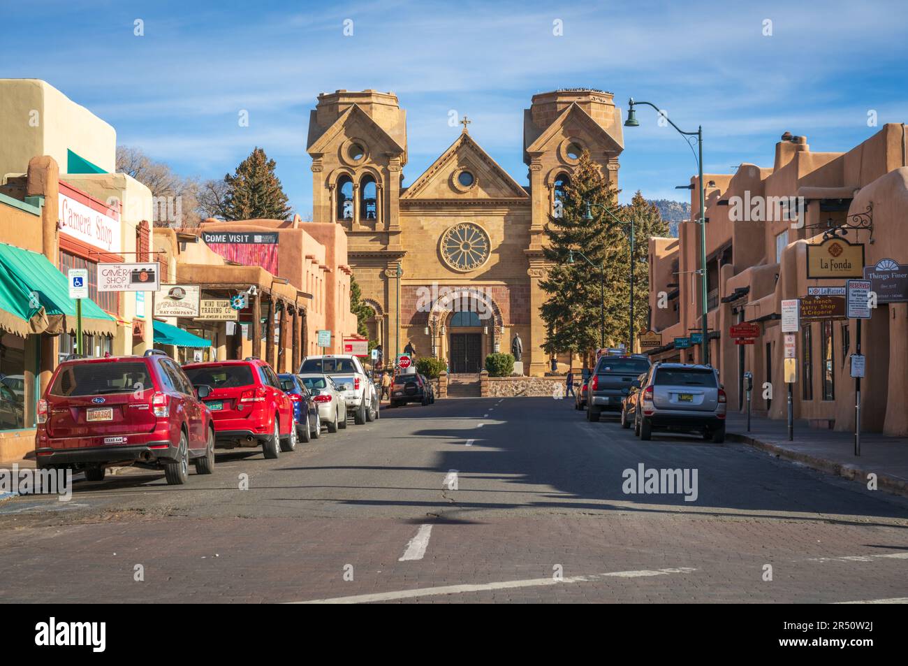 Die Basilika Frances von Assisi, Santa Fe, New Mexico Stockfoto