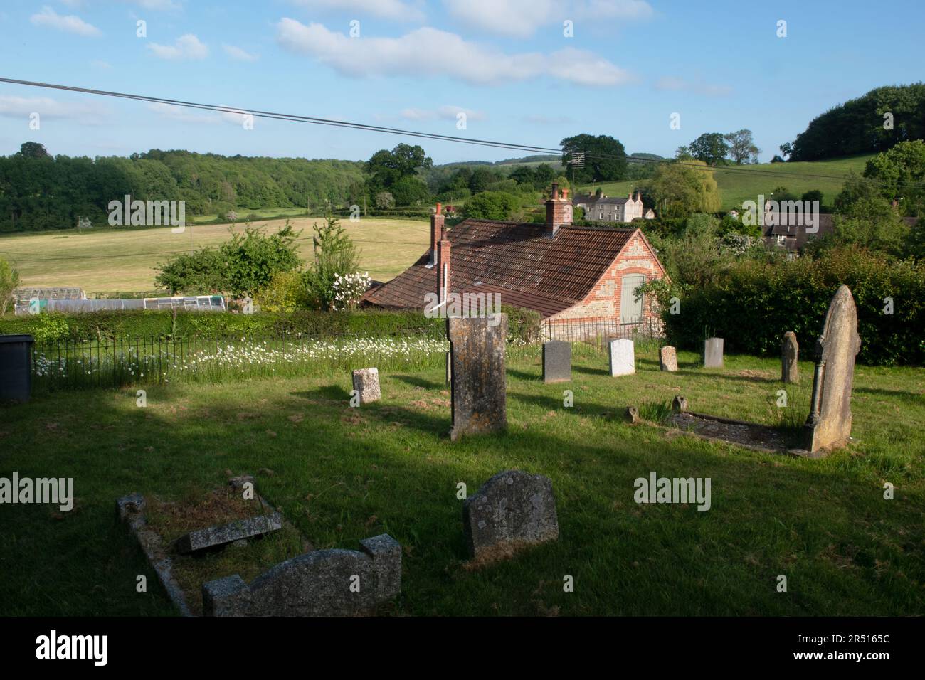 Graveyard, Horningsham, Wiltshire, England, Großbritannien Stockfoto