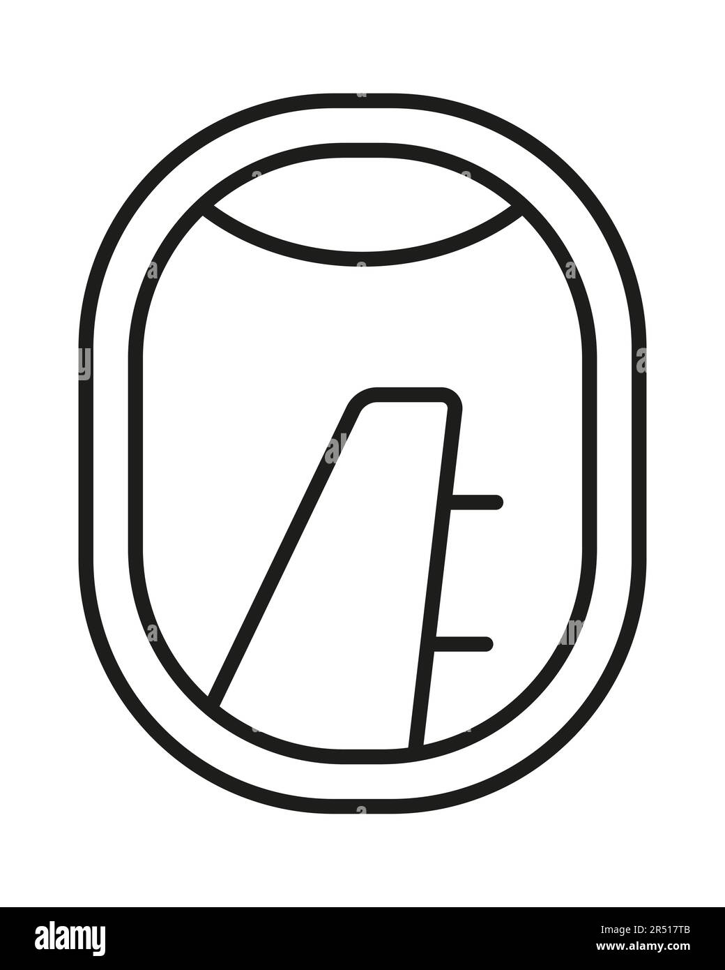 Tauchen Sie ein in die atemberaubende Aussicht von einem Flugzeugfenster mit dieser atemberaubenden. Stock Vektor