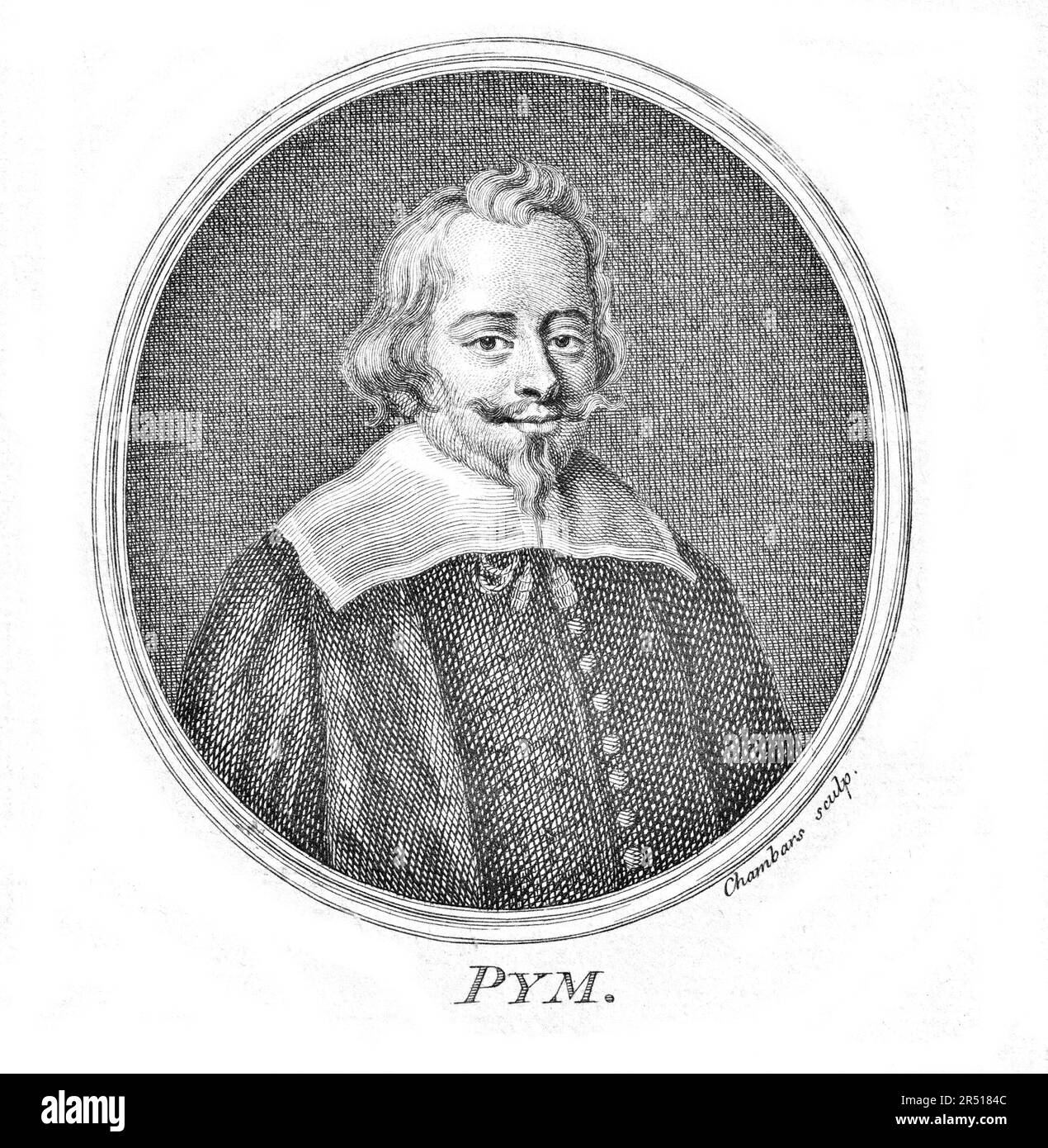John Pym (1584–1643) - Parlamentsabgeordneter für Tavistock von Thomas Chambars (1789) Stockfoto