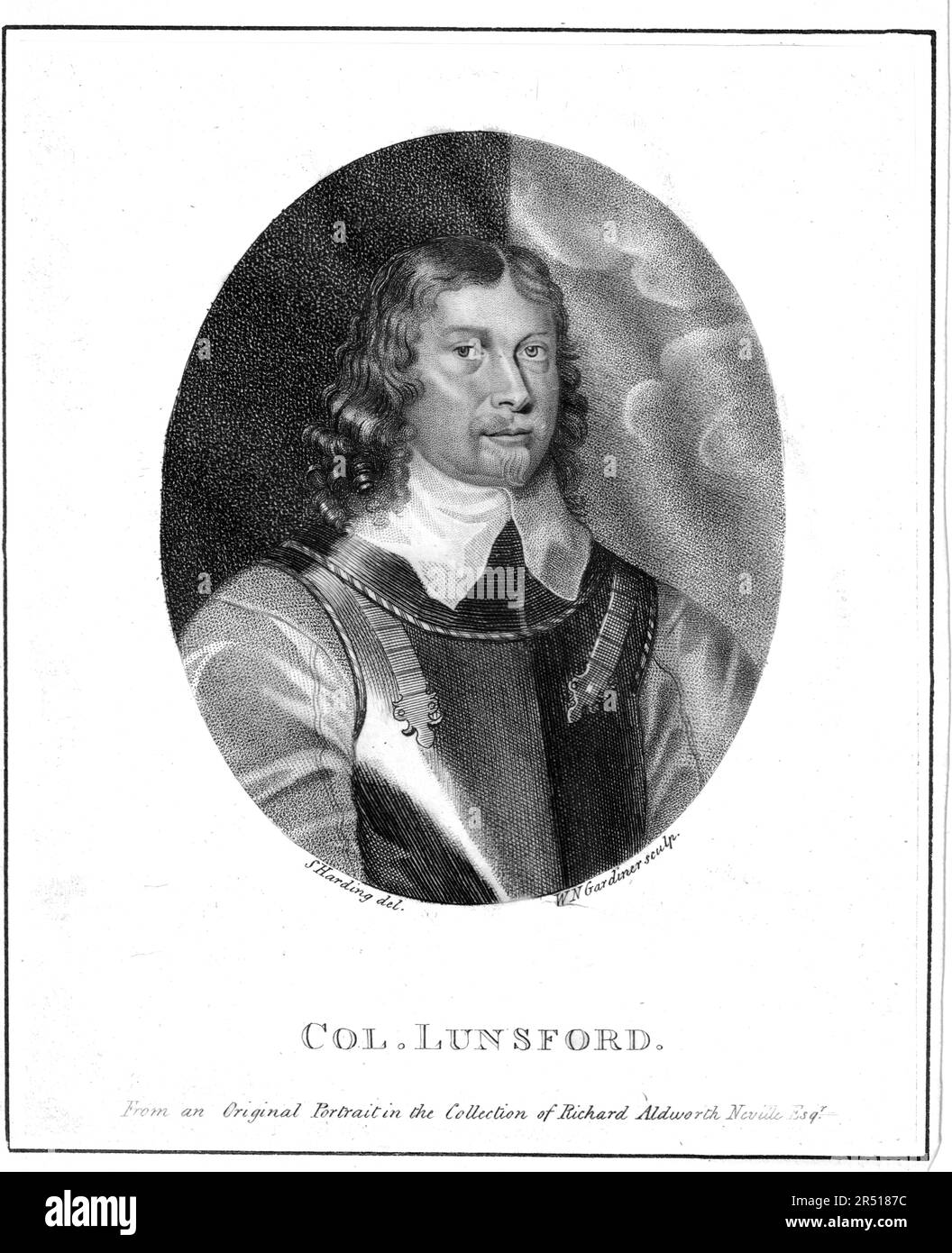 Sir Thomas Lunsford (1610–1656), royalistischer Offizier von William Nelson Gardiner, herausgegeben von E. & S. Harding, veröffentlicht 1794 Stockfoto