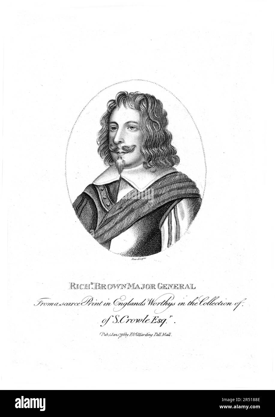 Major General Richard Brown (d.1660), Stich von Sylvester Harding (1745-1809) Stockfoto