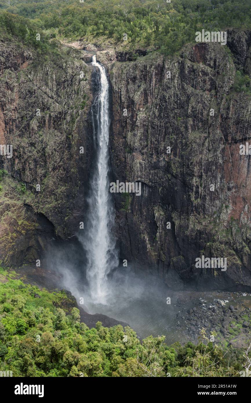 Der höchste Wasserfall mit einem Tropfen in Australien - Wallaman Falls, Girringun National Park, Queensland, Australien Stockfoto