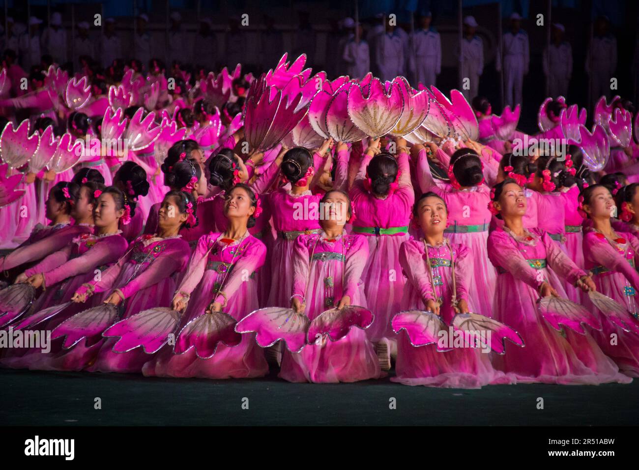 Arirang Mass Games in Pjöngjang, Nordkorea Stockfoto