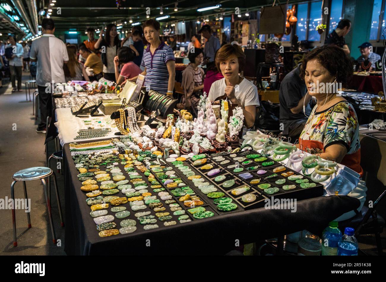 Jade-Markt in Taipeh, Taiwan Stockfoto