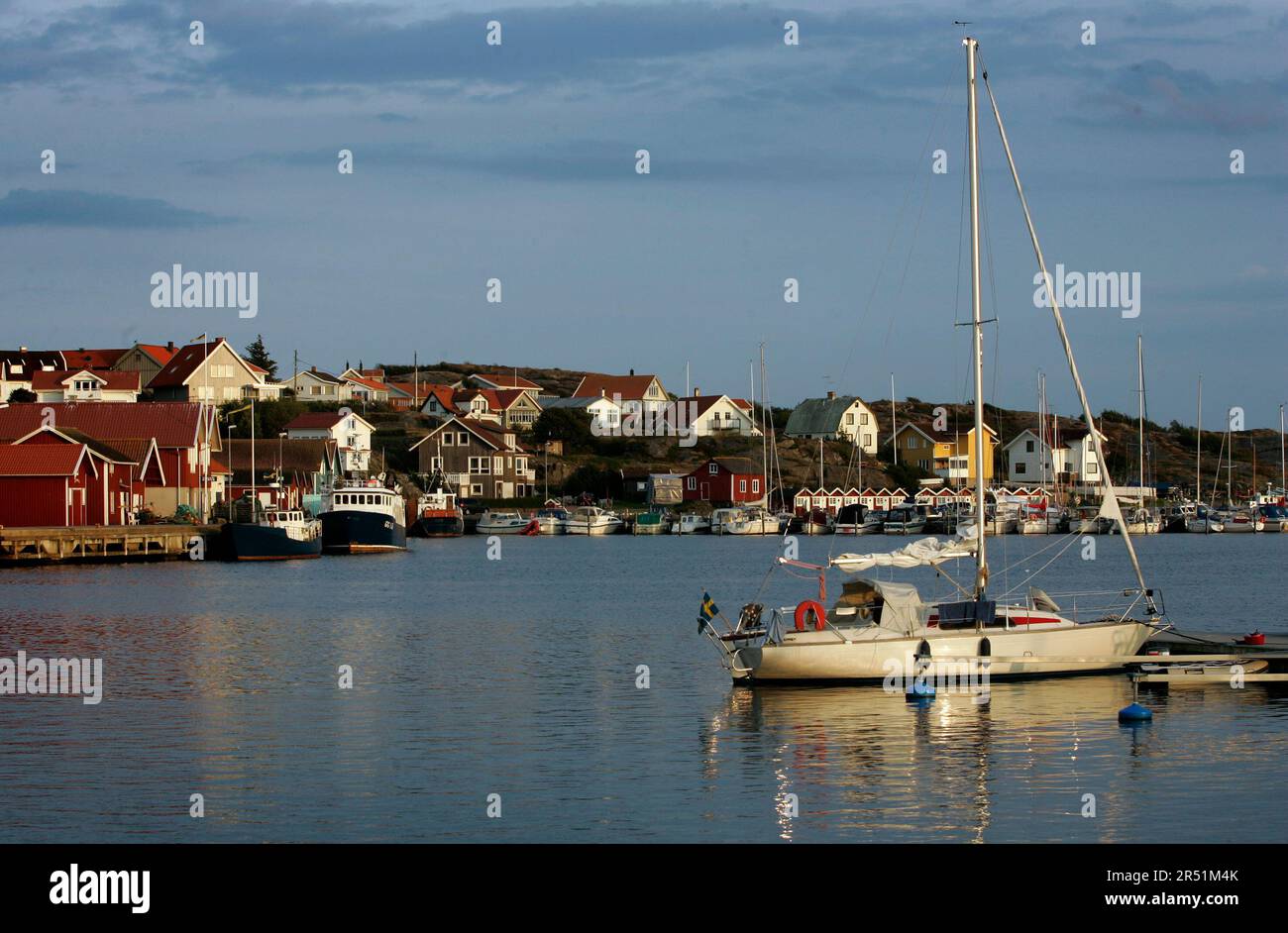 Saisonales Wetter, Björcomed, Göteborgs nördliche Inselgruppe, Schweden. Stockfoto