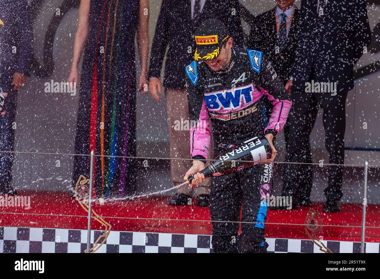 Monte-Carlo, Monaco, Circuit de Monaco, 28. Mai 2023: Esteban Ocon, während des Formel-1-Grand Prix von Monaco Stockfoto