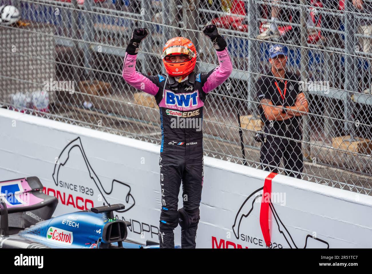 Monte-Carlo, Monaco, Circuit de Monaco, 28. Mai 2023: Esteban Ocon, während des Formel-1-Grand Prix von Monaco Stockfoto