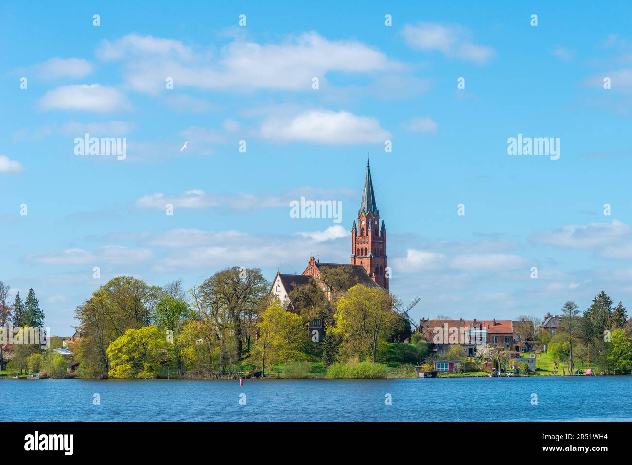 Roebel auf der Mueritz, St. Marienkirche, Seengebiet Mecklenbrug, Mecklenburg-Vorpommern, Ddr Stockfoto