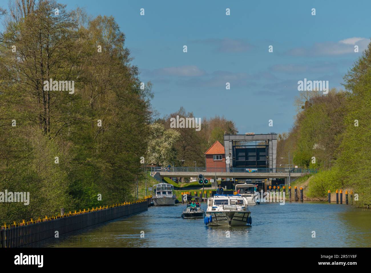 Mirow-Lock, Mirow, Mecklenburg-Seengebiet, Mecklenburg-Vorpommern, Ostdeutschland, Europa Stockfoto