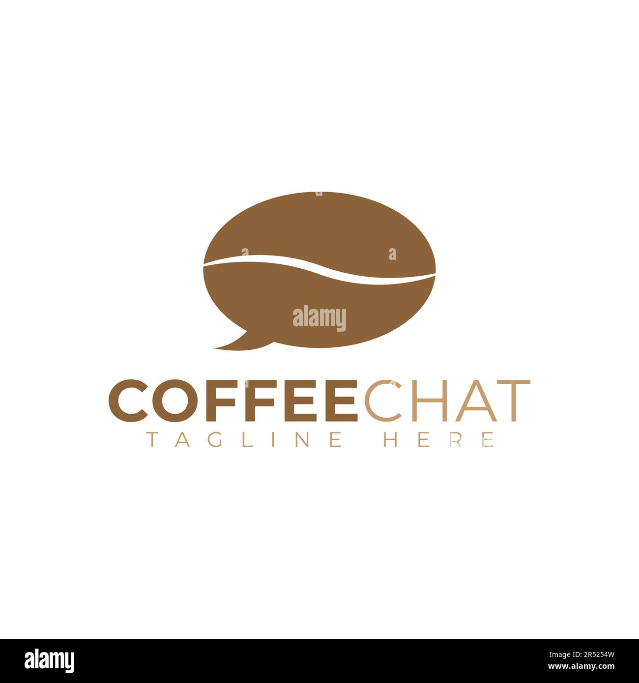 EPS10-Vektor-Logo für Kaffee-Chat isoliert auf weißem Hintergrund Stock Vektor