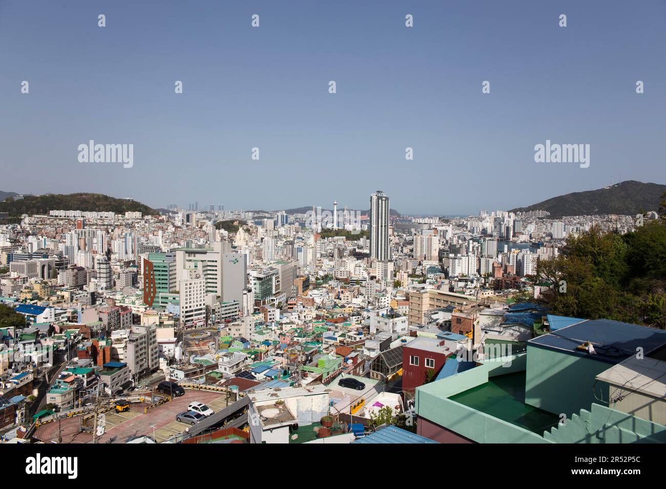 Blick auf Busan, Gamcheon-Viertel, Busan, Südkorea Stockfoto