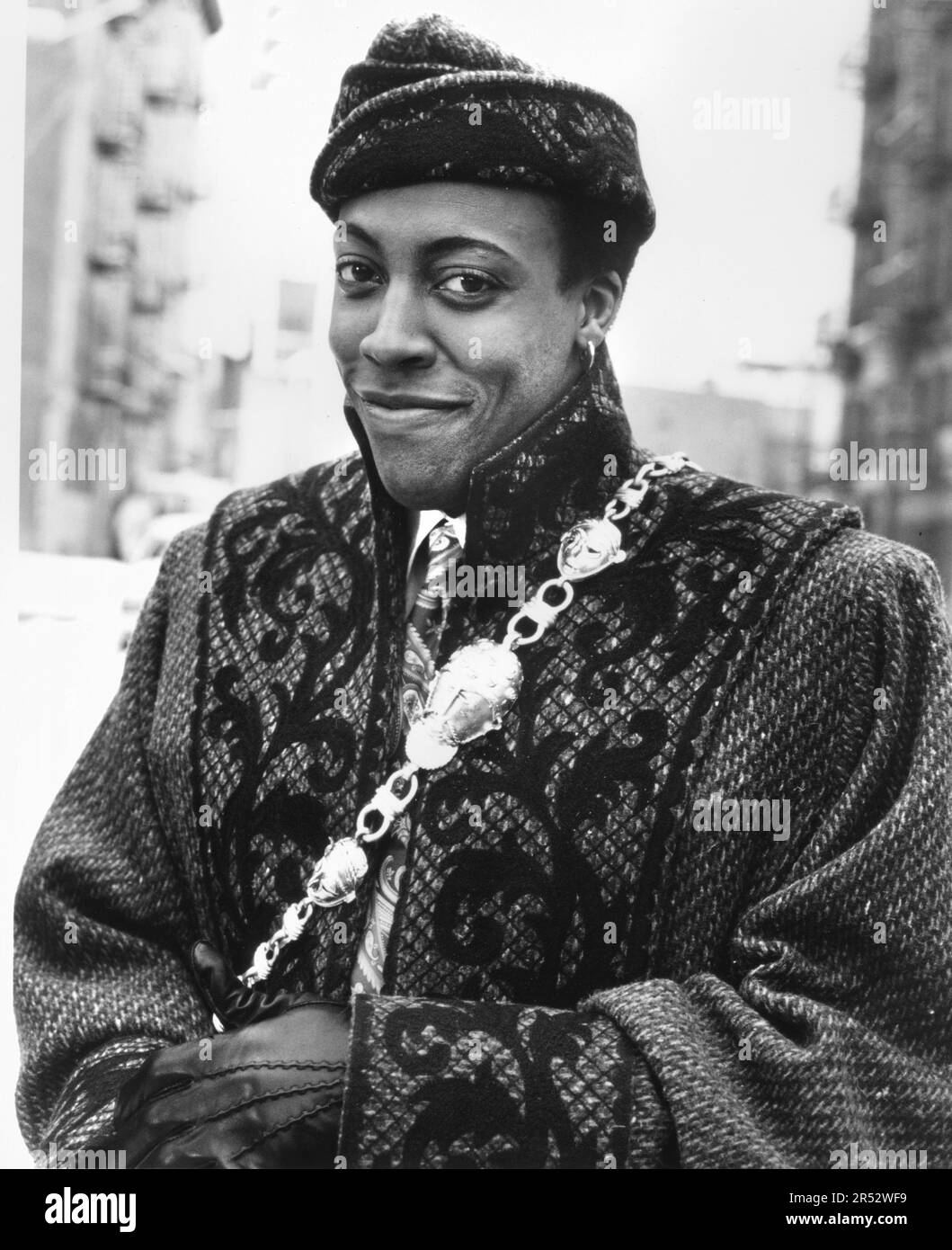 Arsenio Hall, Drehort des Films, "Coming to America", John Seakwood für Paramount Pictures, 1988 Stockfoto