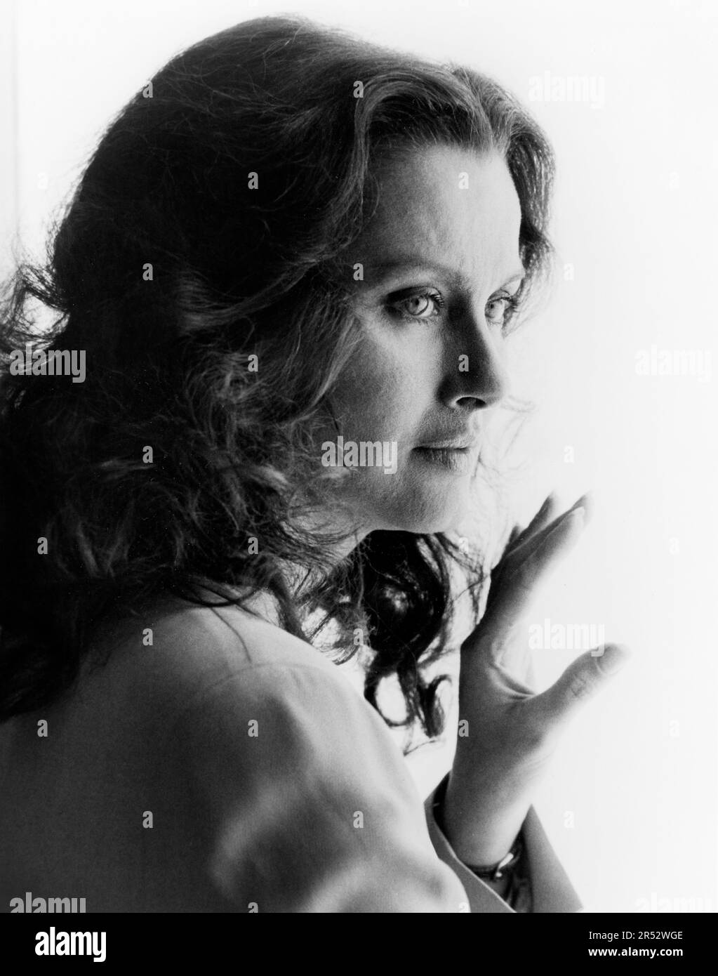 Veronica Hamel, Drehort des Fernsehfilms "The Disease of Nora", Foto von Tony Esparza, CBS-TV, 1993 Stockfoto