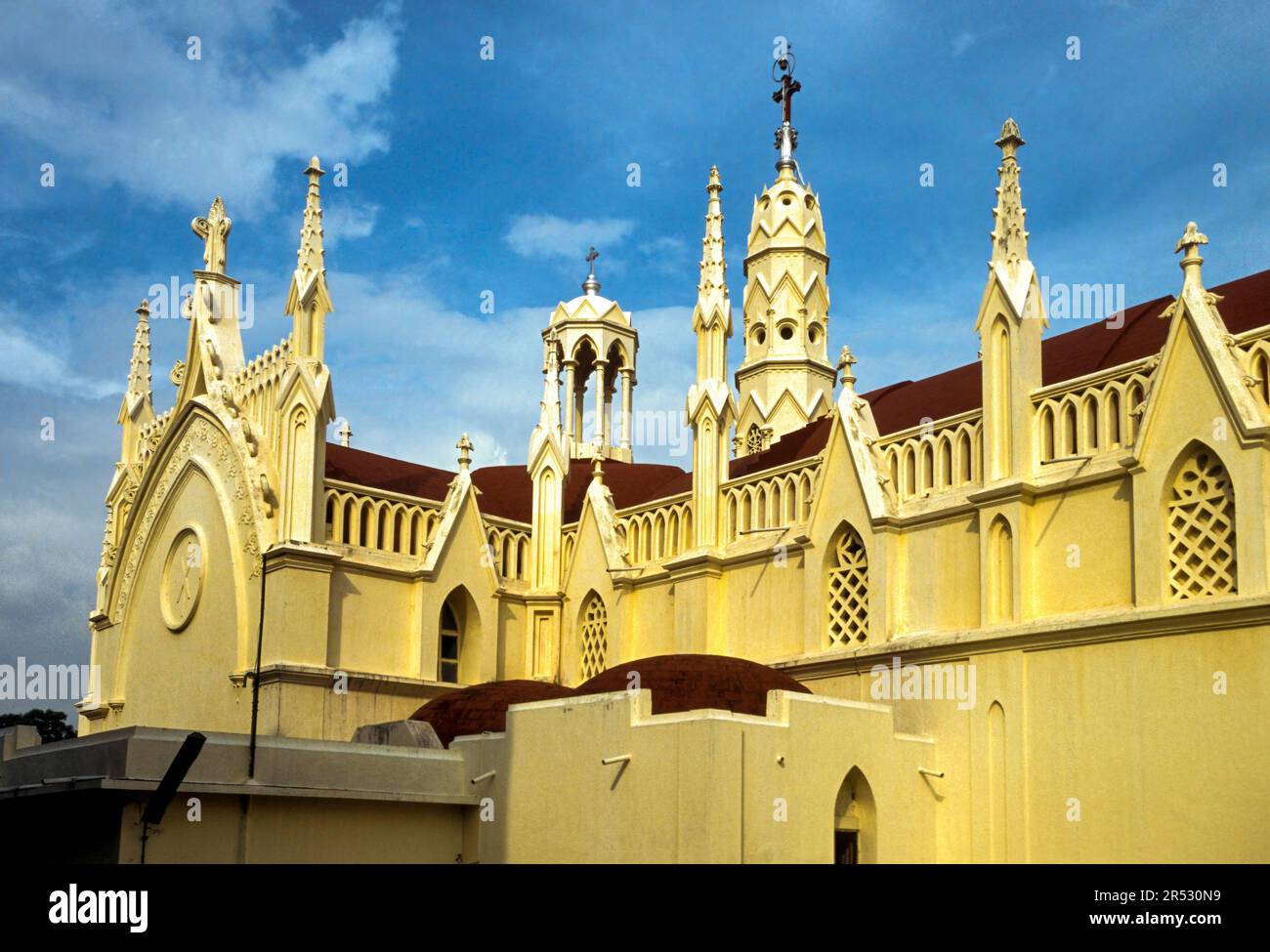 420 Jahre altes St. Xavier Kirche, römisch-katholischer Latin Rite Schrein in Kottar in Nagercoil, Tamil Nadu, Südindien, Indien, Asien Stockfoto