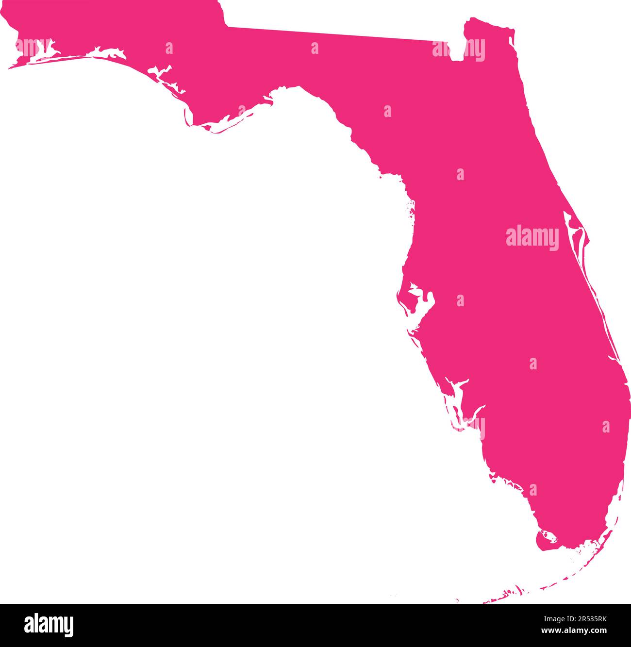PINKFARBENE CMYK-Farbkarte von FLORIDA, USA Stock Vektor