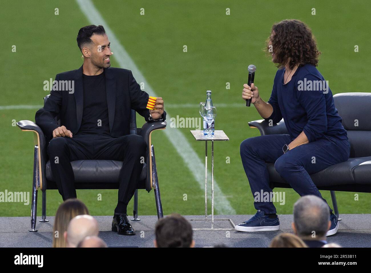 Barcelona, Spanien. 31. Mai 2023. BARCELONA, SPANIEN – 31. MAI: .Carles Puyol während Sergio Busquets Abschied im Spotify Camp Nou am 31. Mai 2023 in Barcelona, Spanien (Kreditbild: © Gerard Franco/DAX via ZUMA Press Wire) NUR REDAKTIONELLER GEBRAUCH! Nicht für den kommerziellen GEBRAUCH! Stockfoto