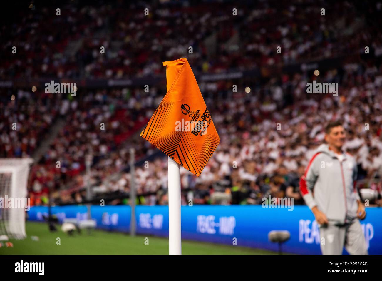 Budapest, Ungarn. 31. Mai 2023. Ungarn, Budapest. 31., Mai 2023. Die Puskas Arena ist bereit für das Finale der UEFA Europa League zwischen Sevilla und Roma in Ungarn. (Foto: Gonzales Photo/Alamy Live News Stockfoto