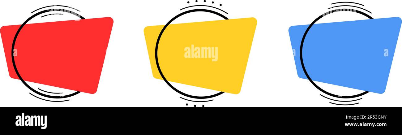 Set leerer Verkaufsetiketten. Vektordarstellung Stock Vektor