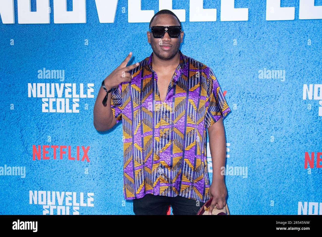 Mokobe Traore nimmt am 31. Mai 2023 an der Fotokonferenz Nouvelle Ecole 2 – Netflix Party Celebration im Theatre National de Chaillot in Paris Teil. Foto: Aurore Marechal/ABACAPRESS.COM Stockfoto