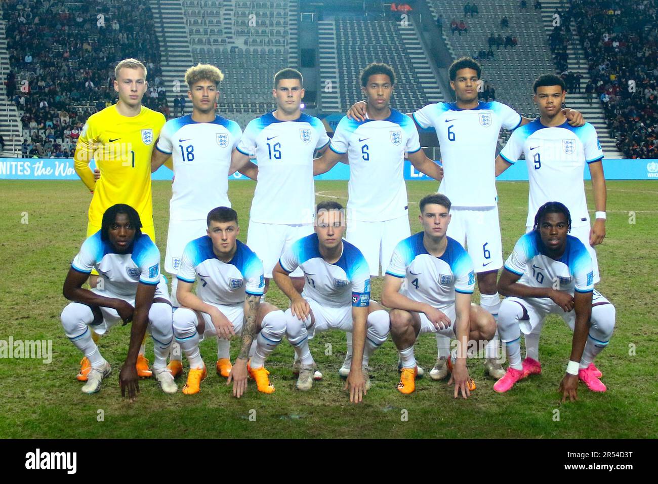 La Plata, Argentinien, 31. Mai 2023, Team of England vor dem Spiel der sechzehnten FIFA-Weltmeisterschaft U20 im Diego Armando Maradona Stadium (Foto: Néstor J. Beremblum) Stockfoto