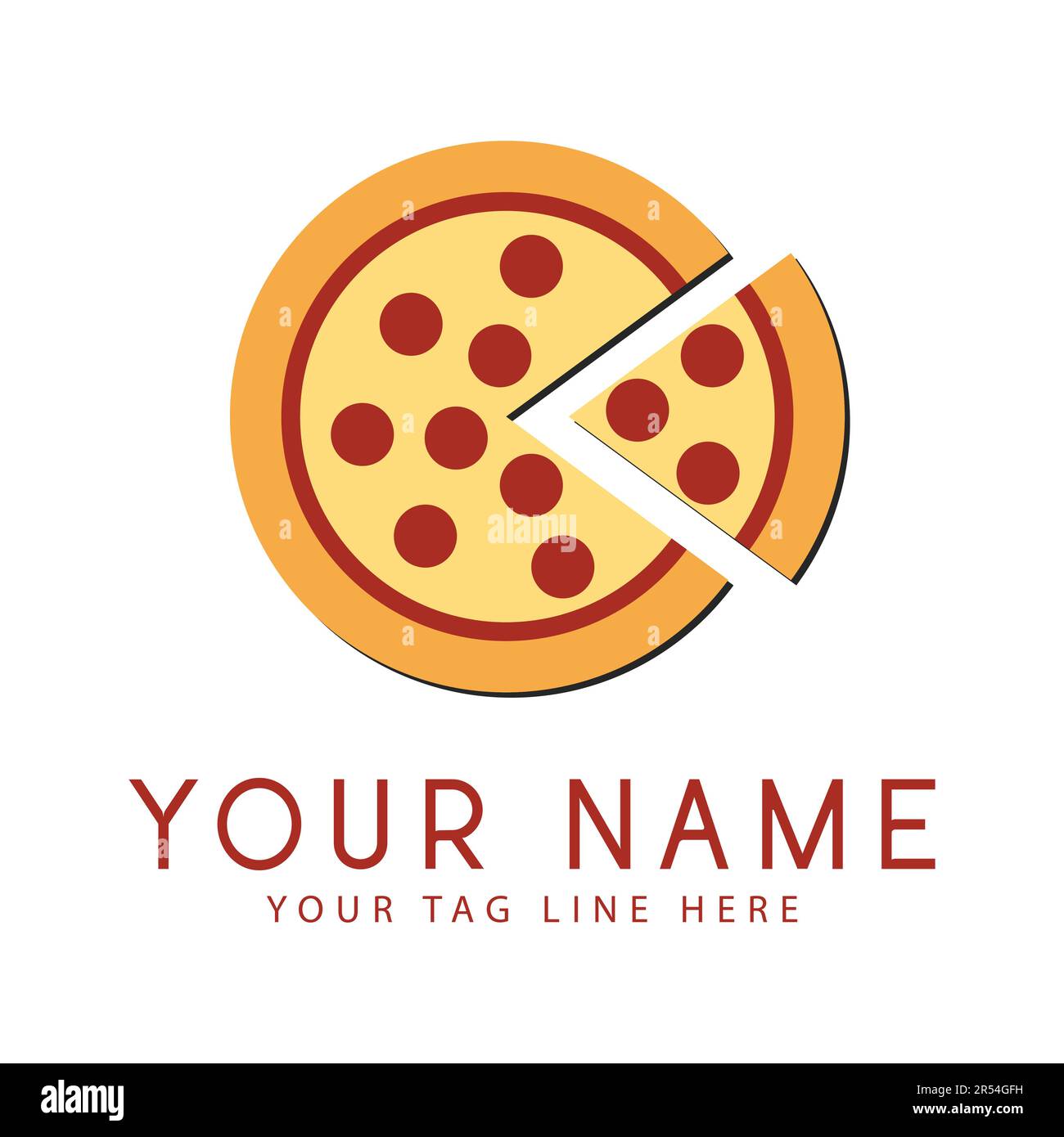 Pizza Logo Design Fast Food Logo Stock Vektor