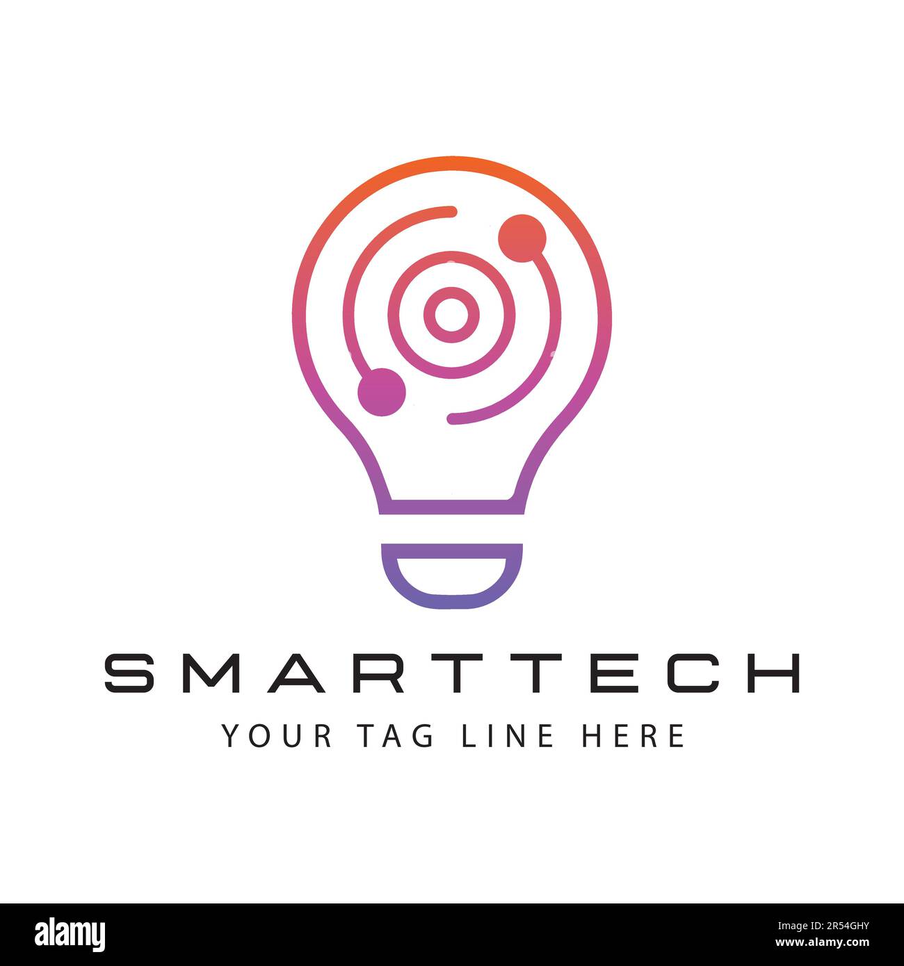 Smart Tech Logo Design Human Brain IT Tech Logo Stock Vektor