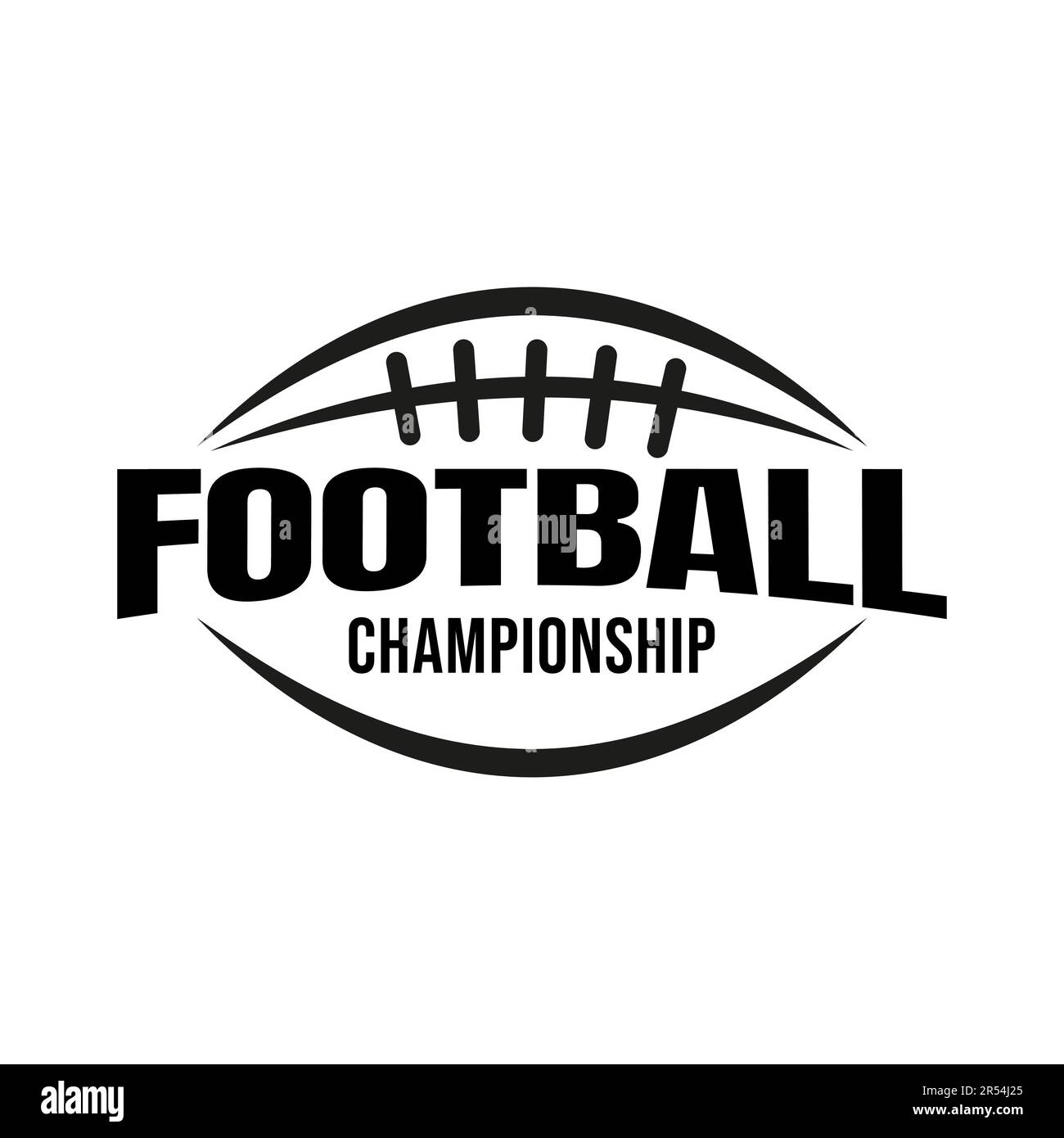 Klassisches American Sport Football Club-Logo, Fußballverein. Emblem des Turnier-Fußballclubs, Vorlage für Illustrationsdesign auf weißem Hintergrund Stock Vektor