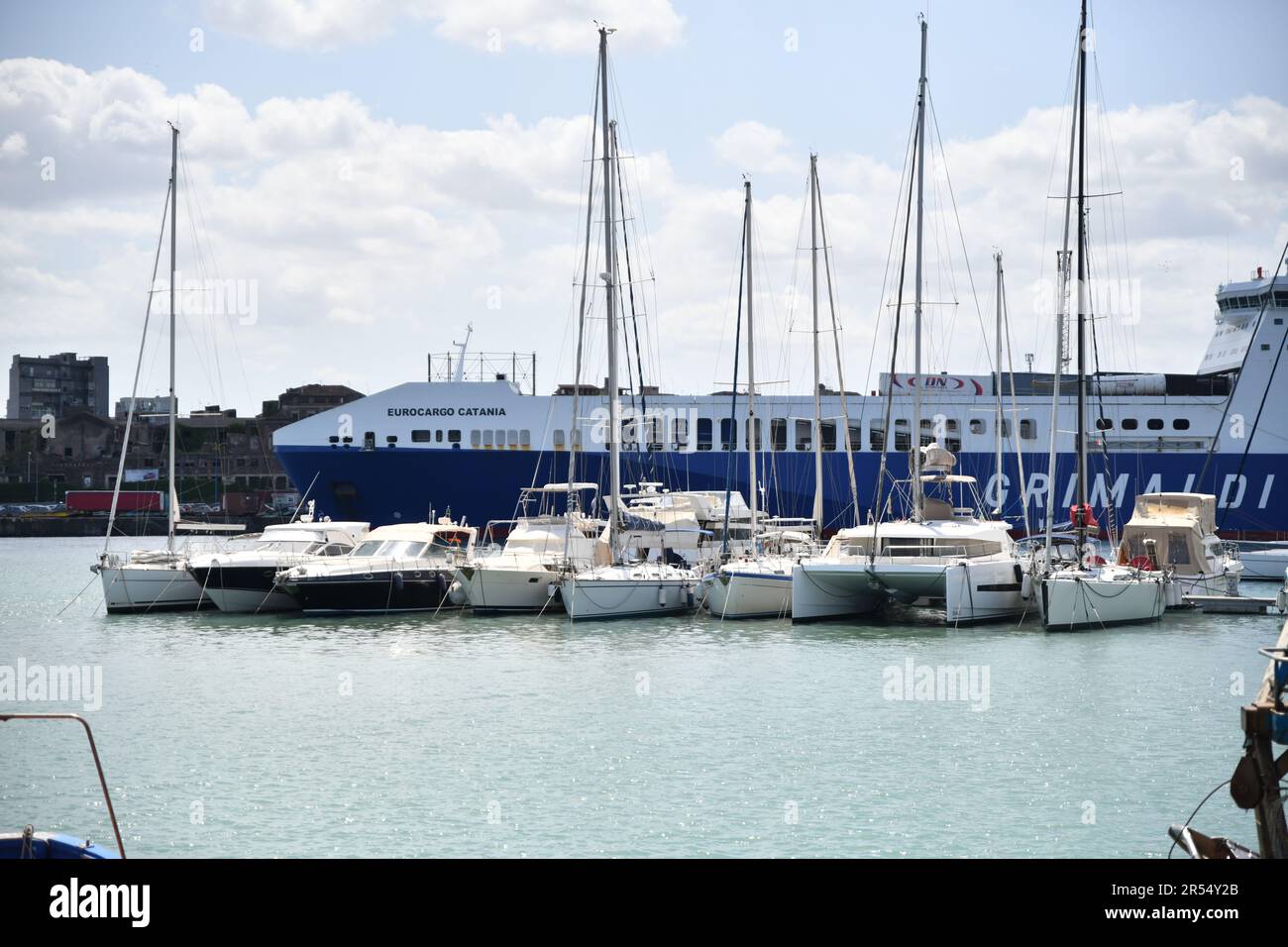 Catania City und Ätna Vulcano, Hafen und Park Stockfoto