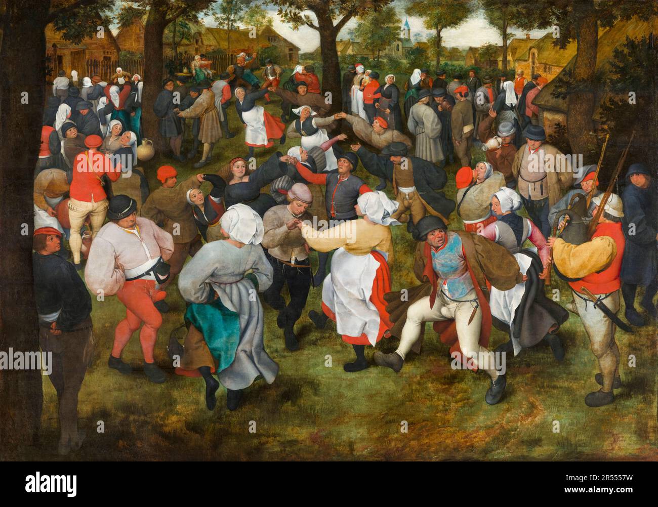 Pieter Bruegel, der Ältere, der Hochzeitstanz, Gemälde 1566 Stockfoto