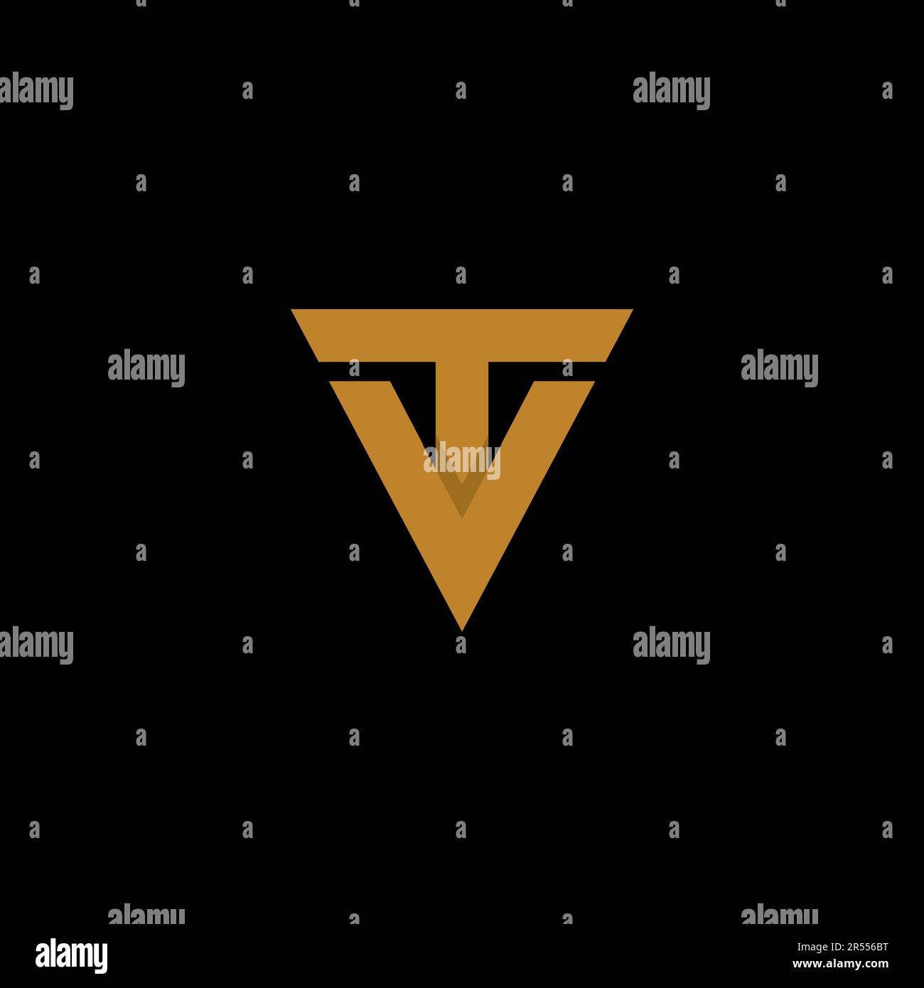 VT-Logo starkes und einfaches Design. Vektor des VT-Symbols Stock Vektor