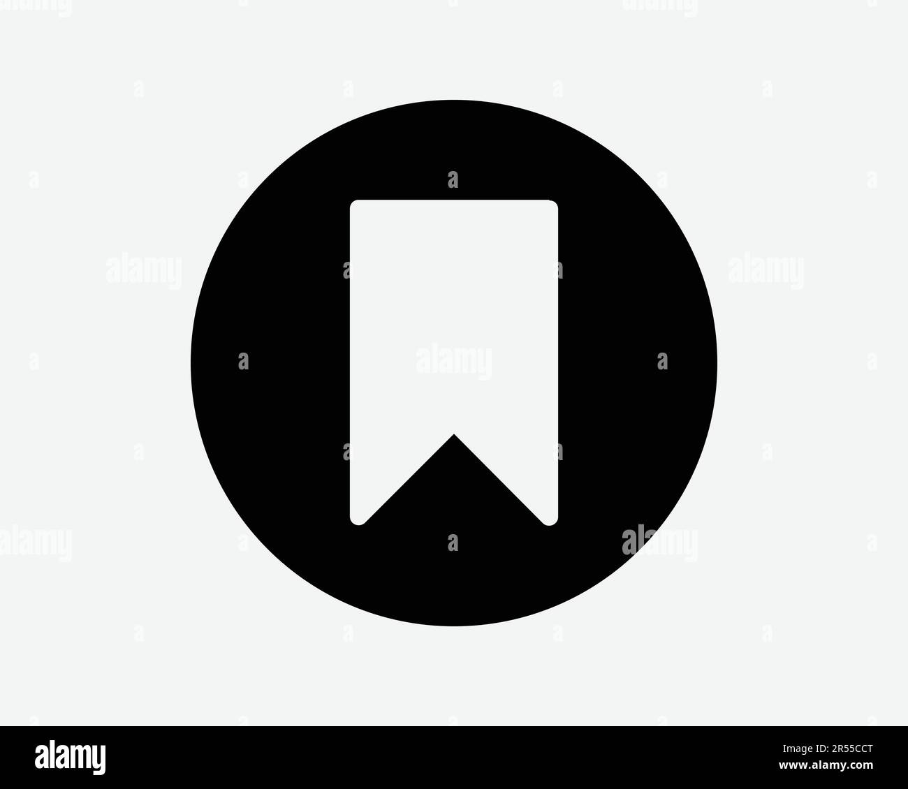 Symbol "Lesezeichen Für Runde". Buchmarke Kreiszeichen Symbol Banner Tag-Form Notiz Anwendungshandbuch Multifunktionsleiste Schwarze Grafik Illustration Clipart EPS-Vektor Stock Vektor