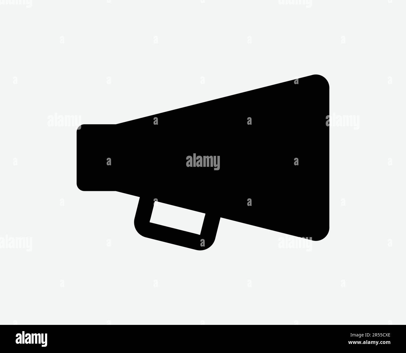 MegafonSymbol. Lautsprecherankündigung Bullhorn Broadcast Nachricht