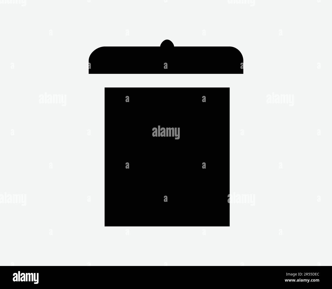 Papierkorbsymbol Papierkorb Papierkorb Papierkorb Papierkorb Papierkorb Behälter Deckel Deckelsymbol Schwarze Grafik Illustration Clipart EPS-Vektor Stock Vektor