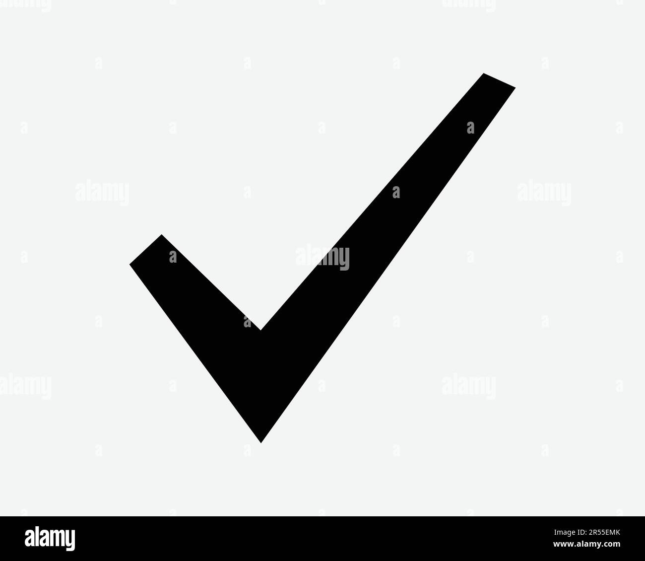 Häkchen-Häkchen-Symbol. Häkchen Korrigieren Ja OK Auswahl abwählen positives Erfolgzeichen Symbol Schwarze Grafik Illustration Clipart EPS-Vektor Stock Vektor