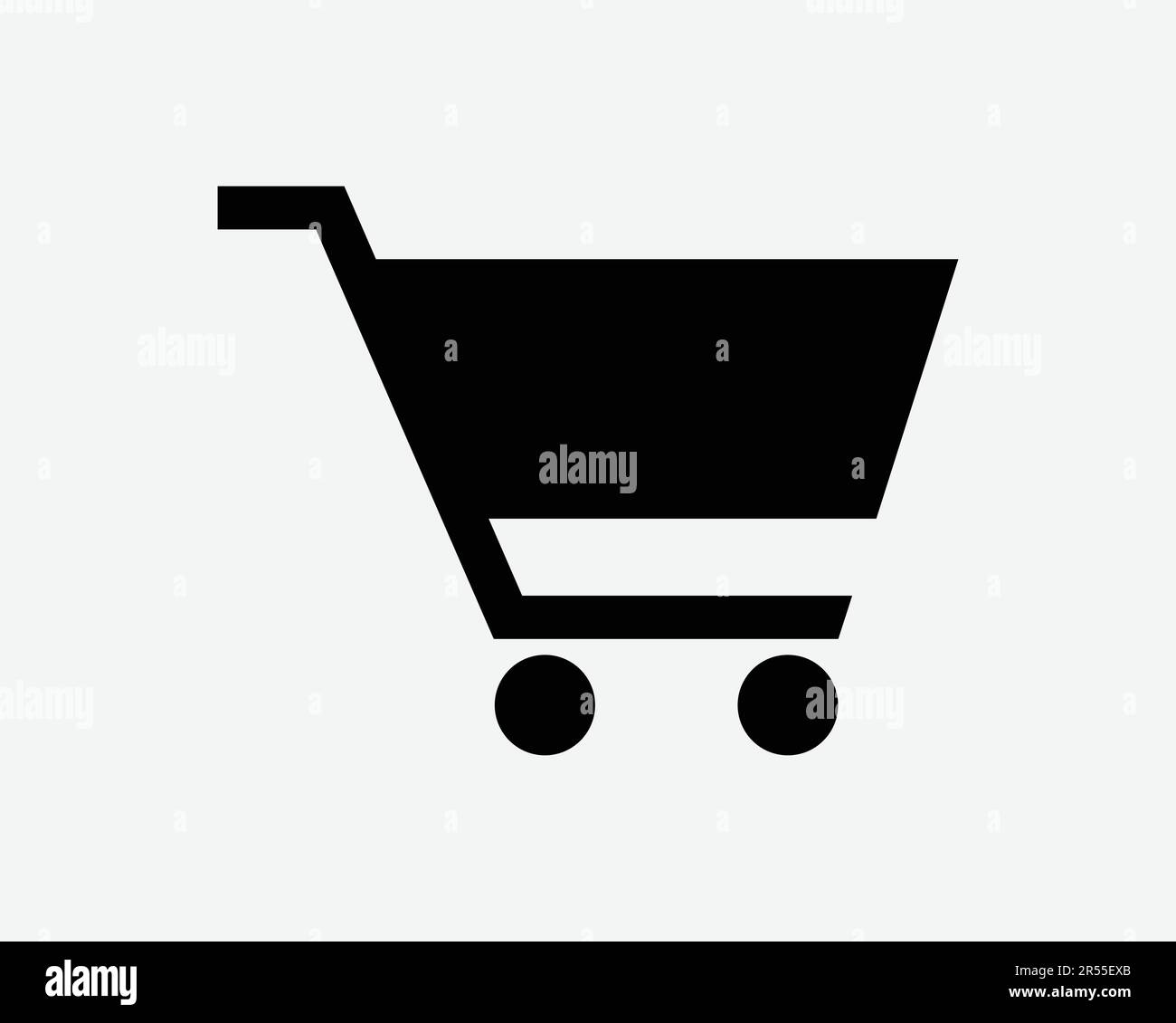 Symbol Für Einkaufswagen. Supermarkt Warenkorb Warenkorb Handel Geschäft Geschäft Radsymbol Schwarze Grafik Illustration Clipart EPS-Vektor Stock Vektor