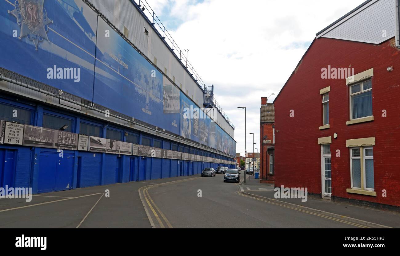 Gwladys St Entrance Turnstiles EFC, Everton Football Club, Goodison Park Stadium, Goodison Rd, Liverpool Merseyside, England, Großbritannien, L4 4EL Stockfoto